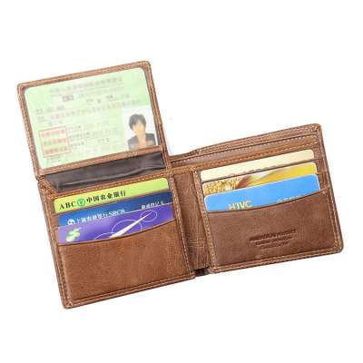 2020 travel Genuine leather promotional men wallet