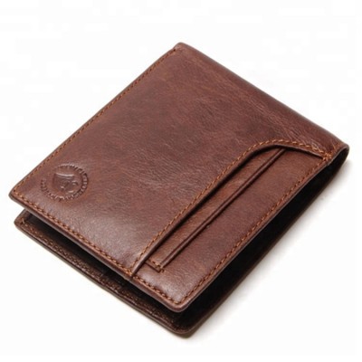 2020 genuine leather vintage brown  multifunction men's wallet rfid