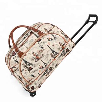 2020 custom hot selling classic Polyester Trolley Travel bag luggage